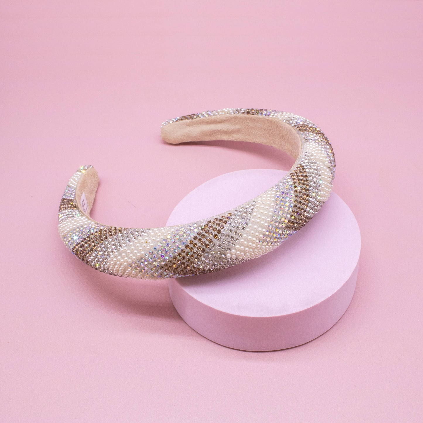 Girl's Chevron Rhinestone Headband