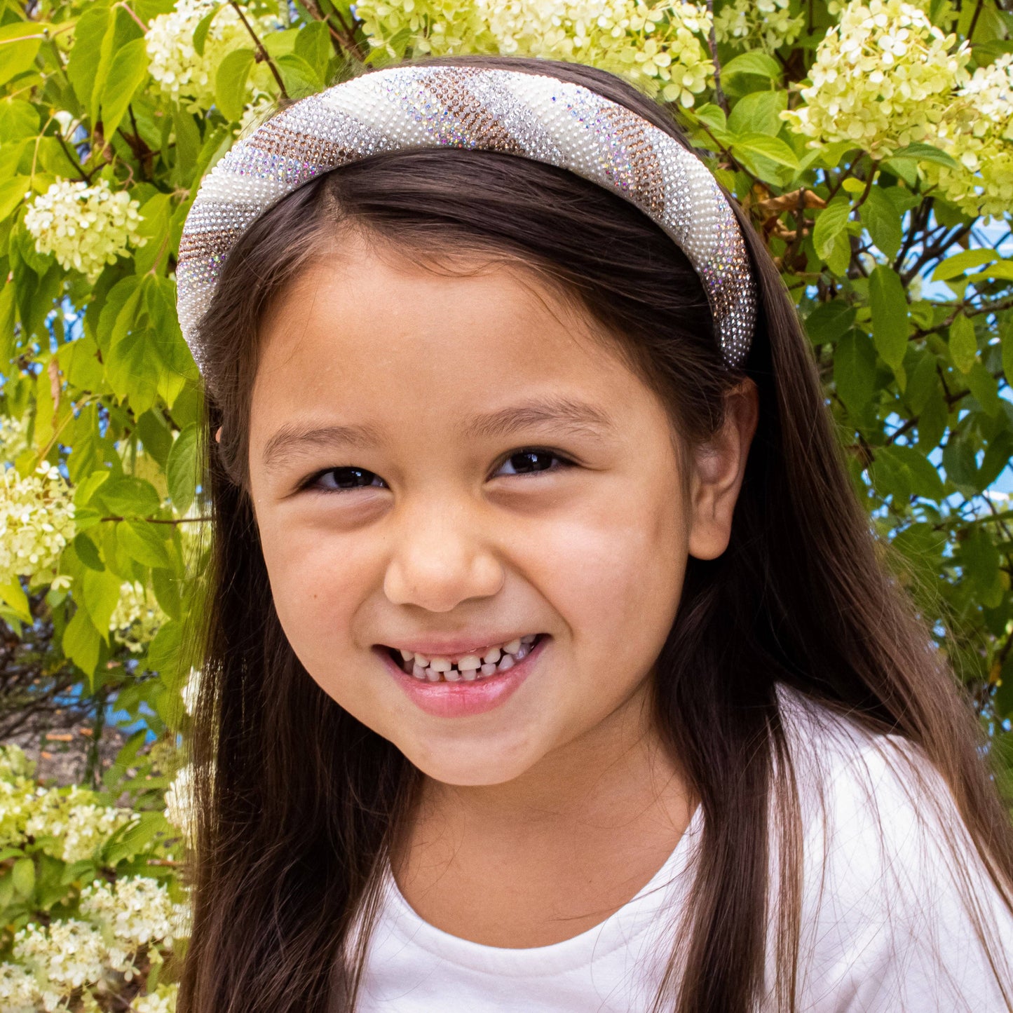 Girl's Chevron Rhinestone Headband