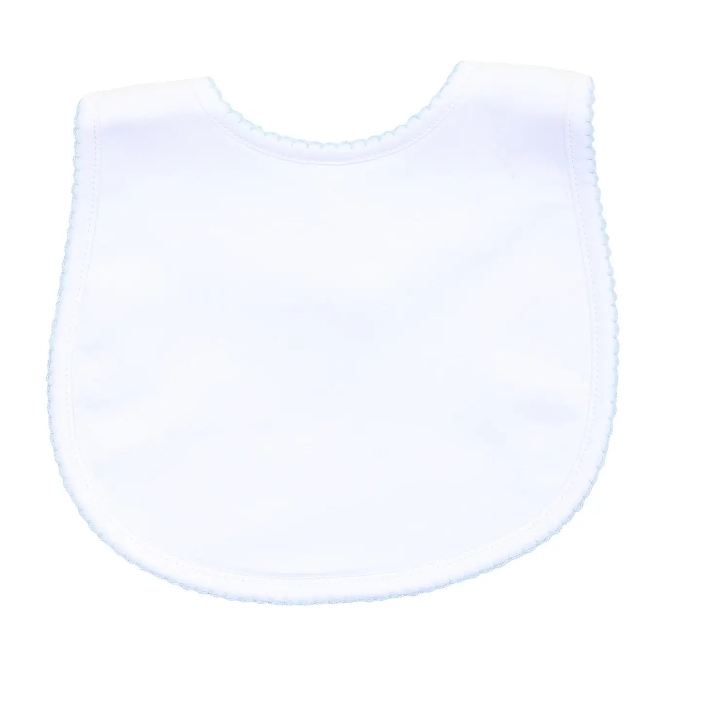 Blue Picot Trim Bib