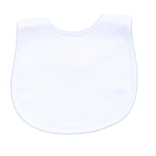 Blue Picot Trim Bib