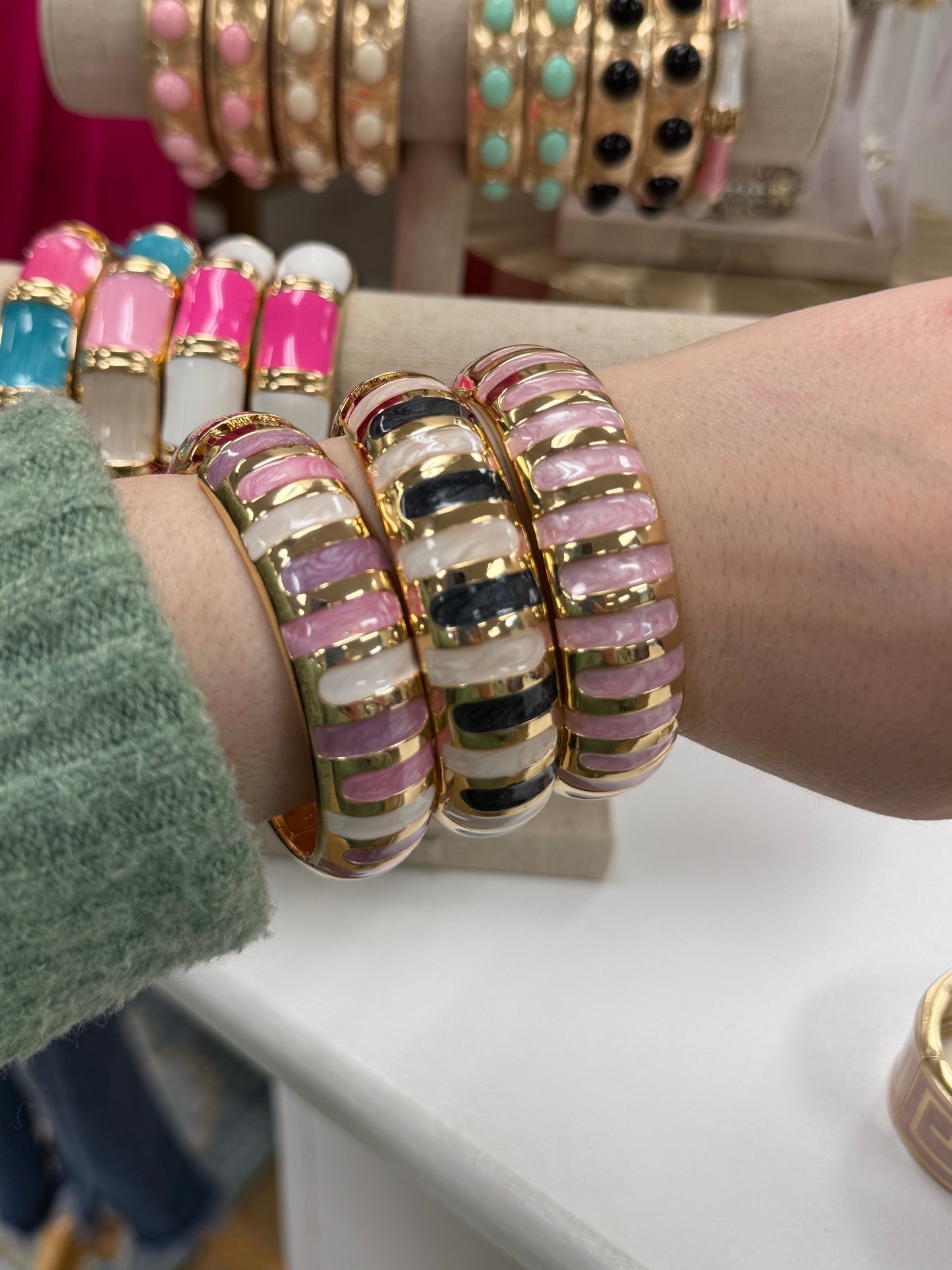 Whitney Stripe Bangle Bracelet