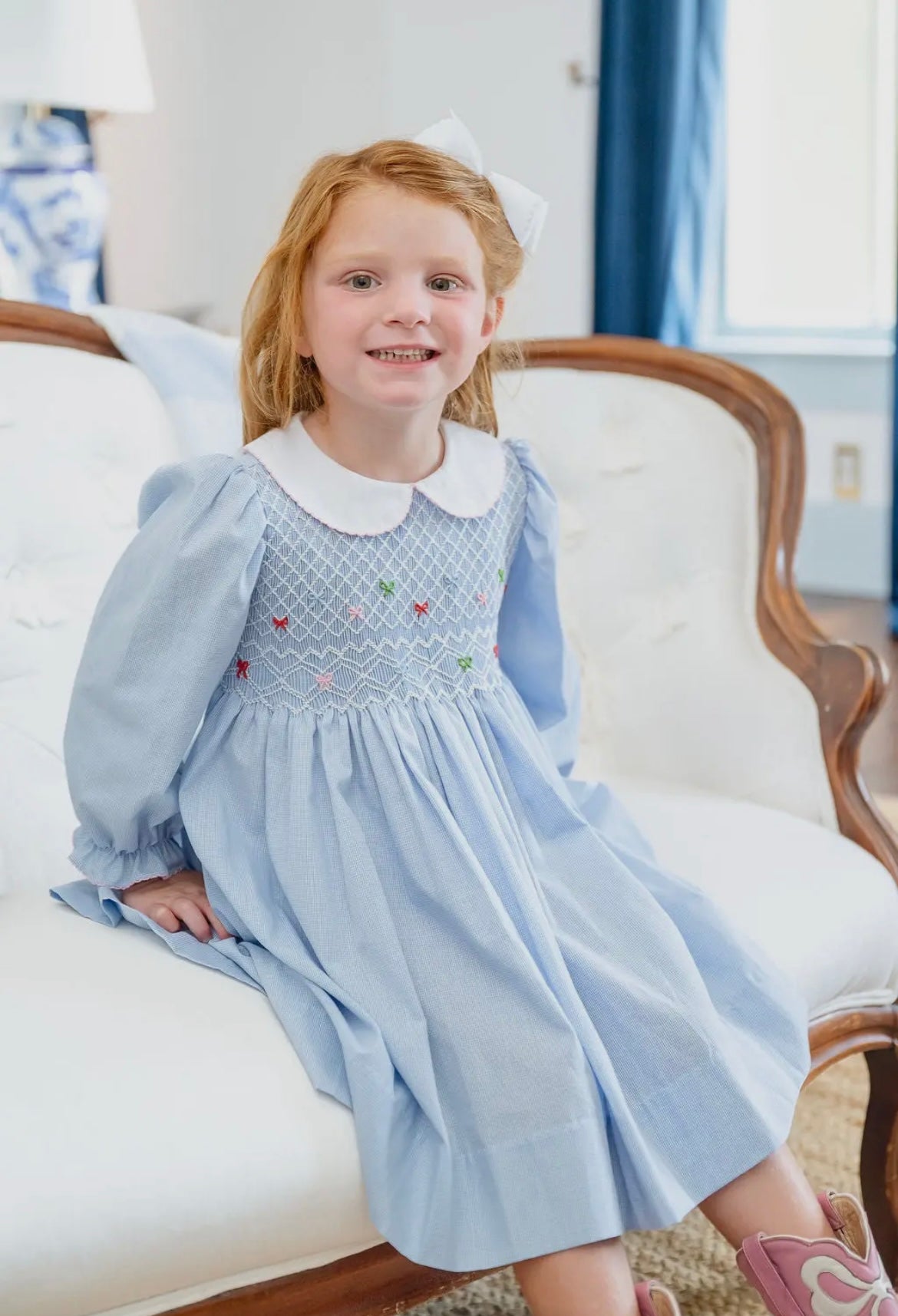 Holiday Smocked Bows Dress