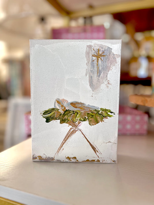 BB Fulton 5x7 Manger Canvas Painting