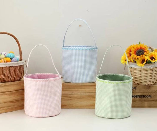Green RicRac Easter Basket