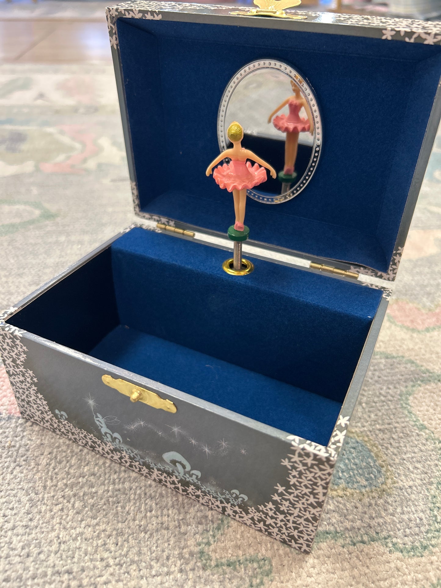 Blue Ballerina Music Box