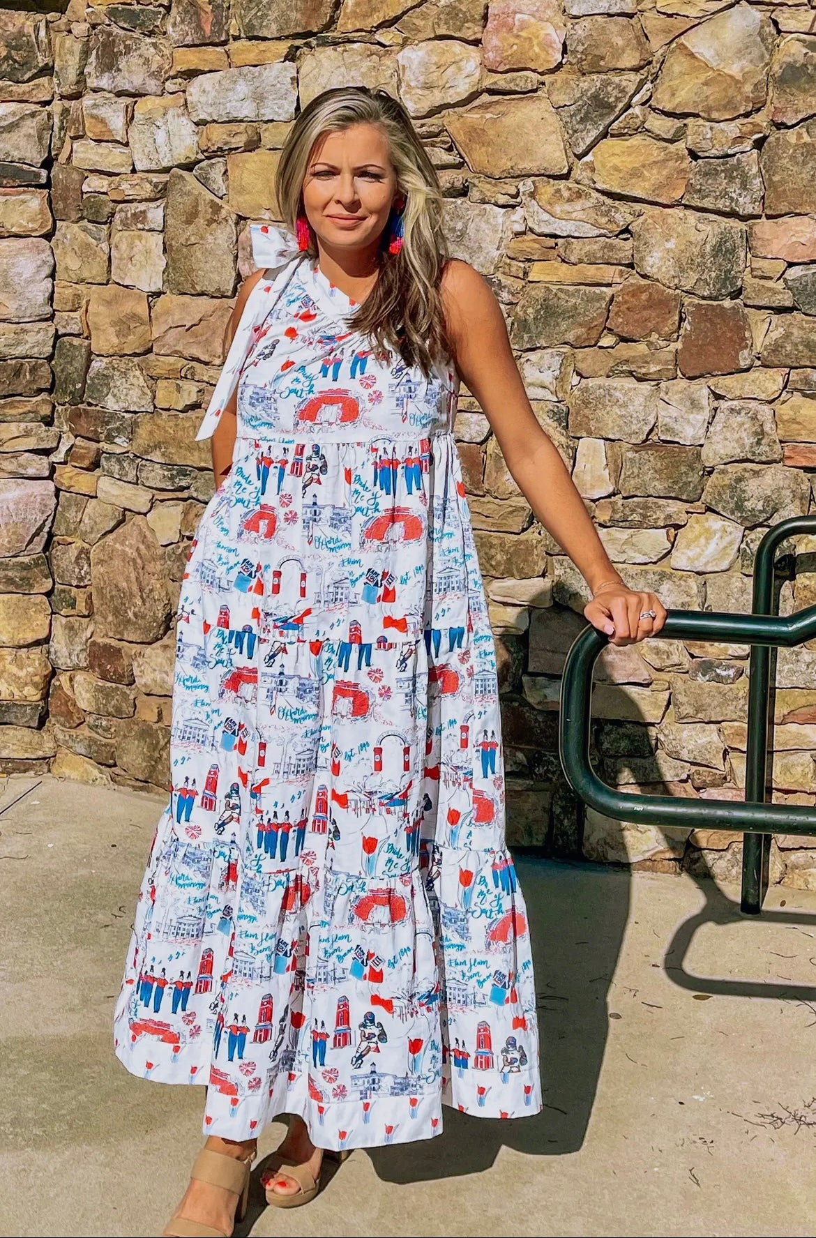 Ole Miss Toile Maxi Dress