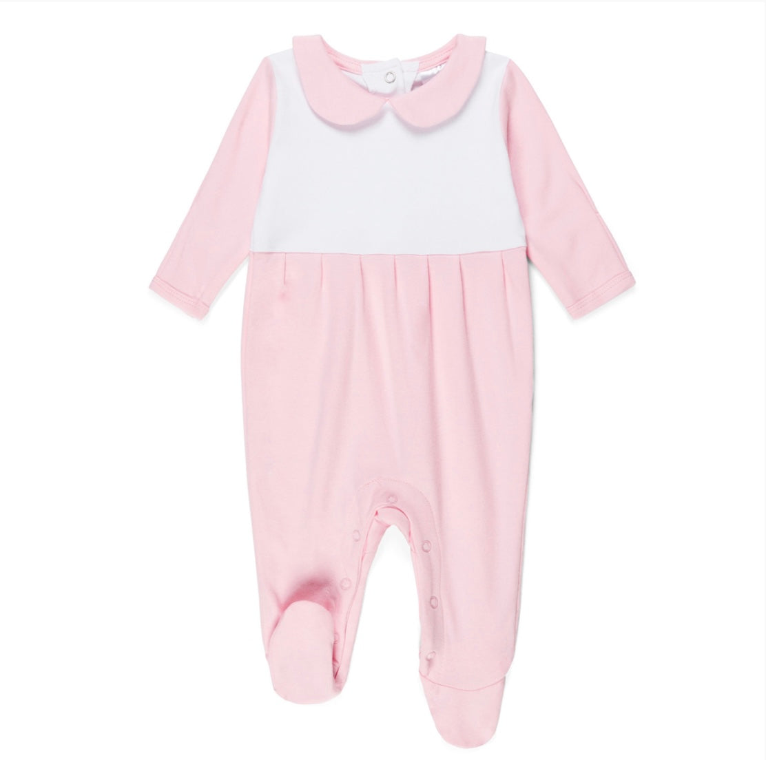 Pink Peter Pan Collar Footie
