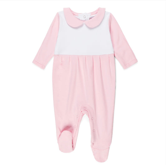 Pink Peter Pan Collar Footie