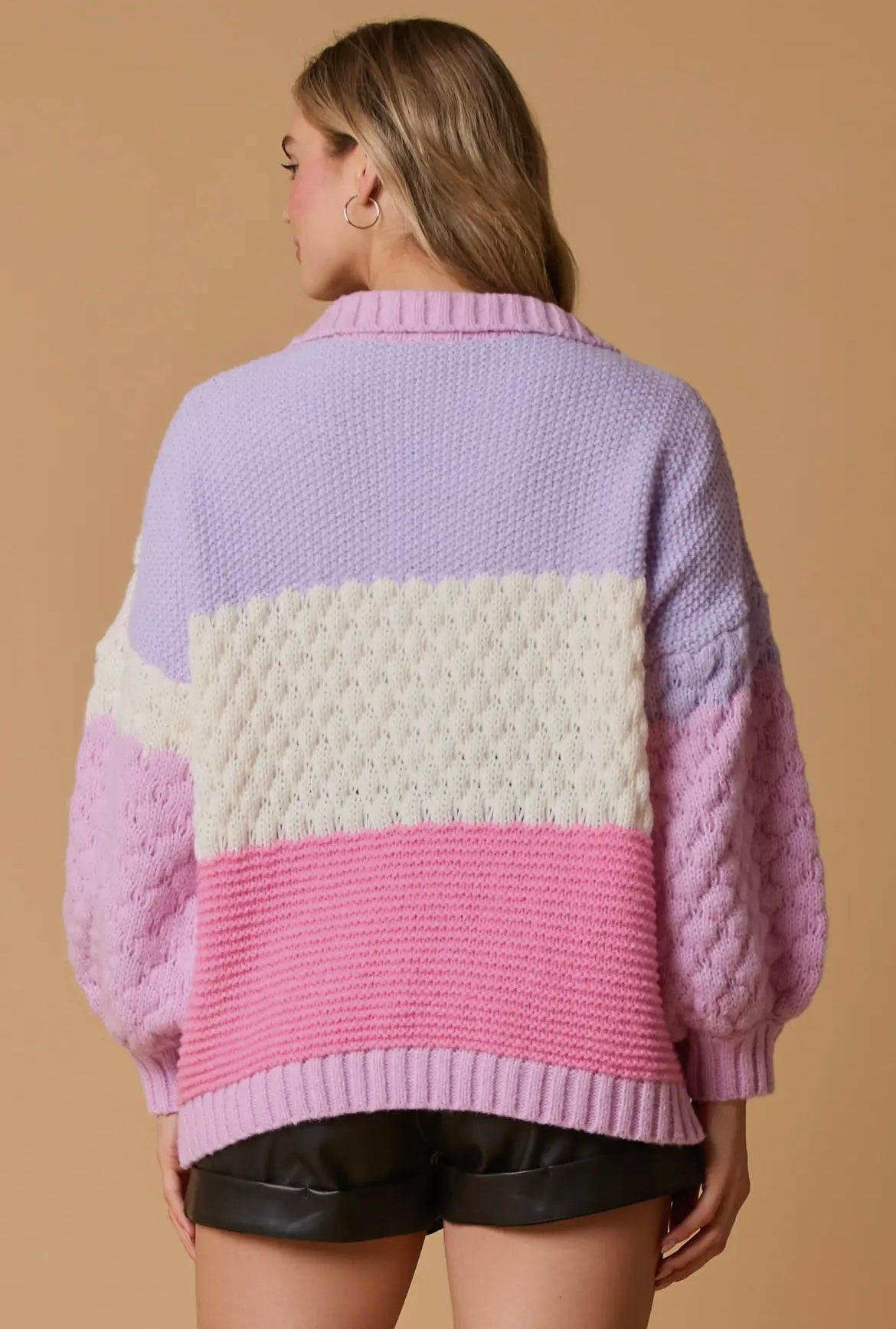 Around The Block Pink Cardigan