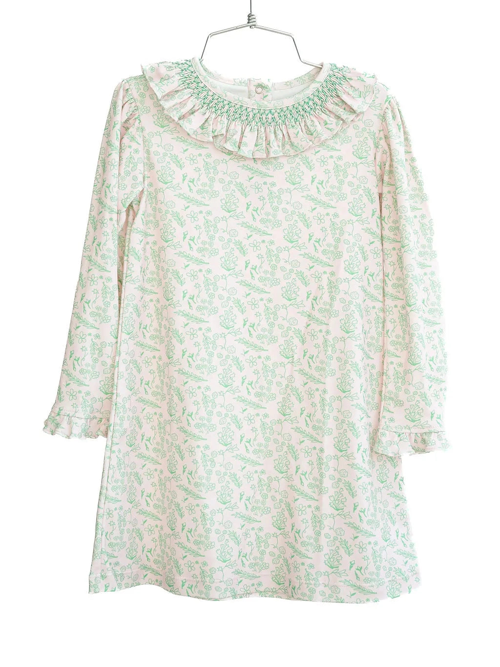 Pink & Green Ruffle Knit Dress