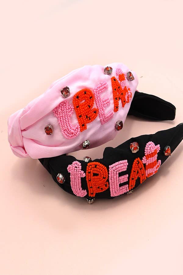 Black Trick Or Treat Headband