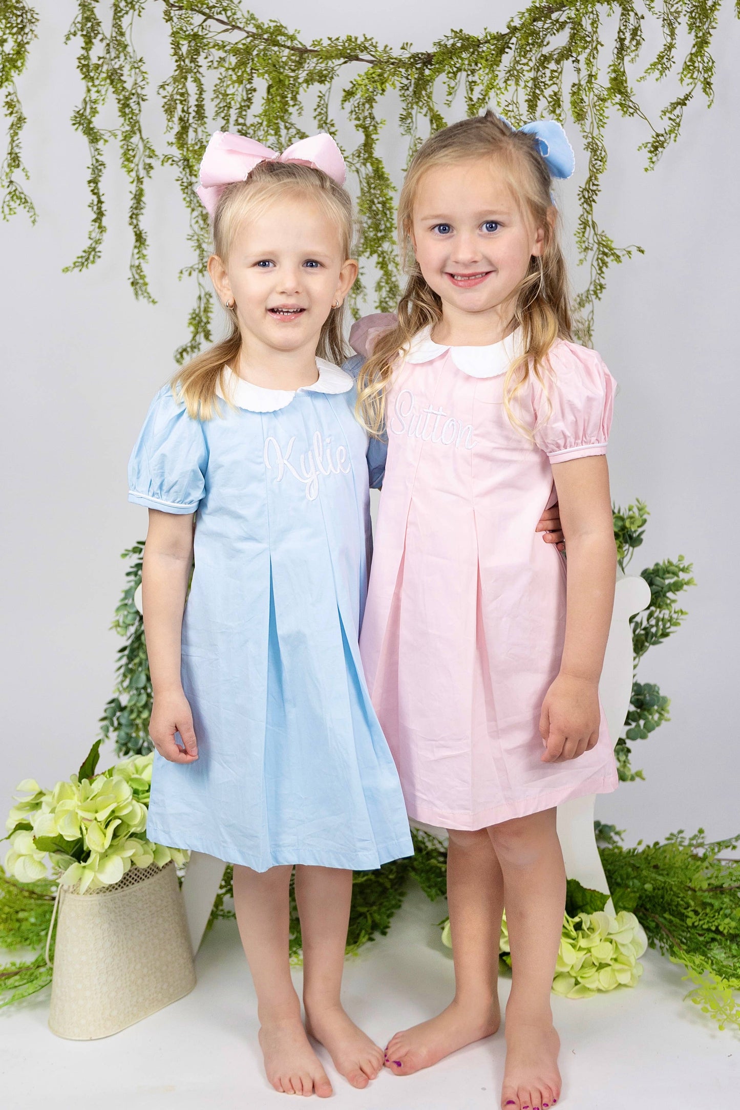 Light Pink Pleated Peter Pan Collar Dress