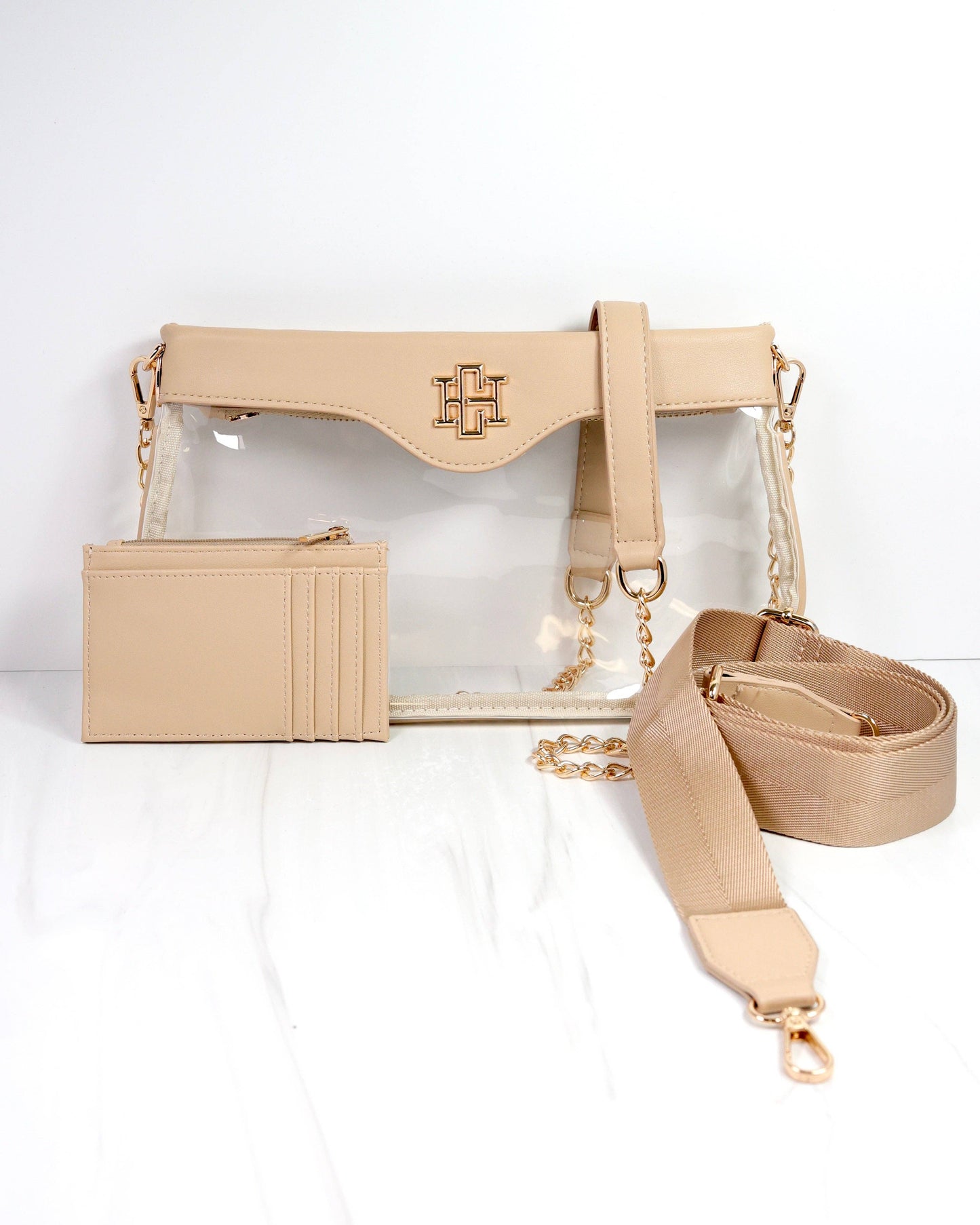 Madi Clear Crossbody - Nude