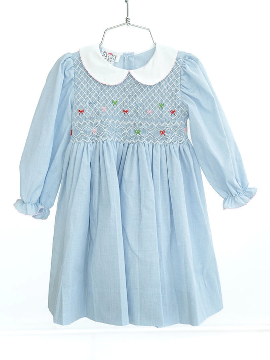 Holiday Smocked Bows Dress