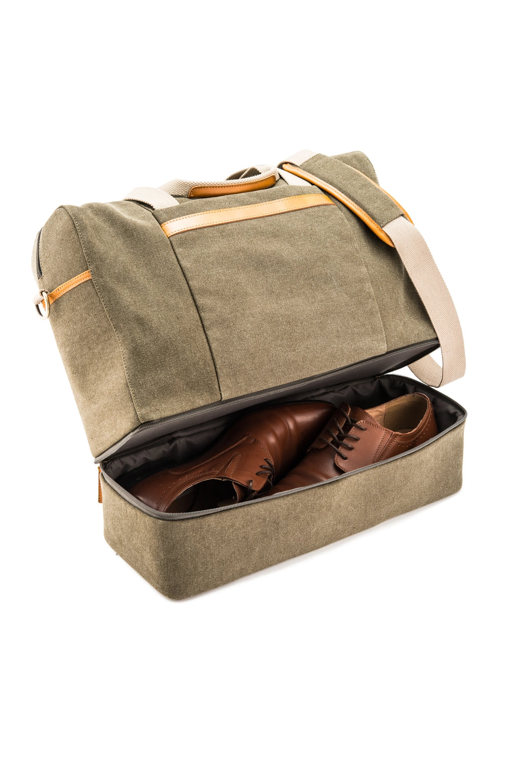 Olive Canvas Carry On Bag