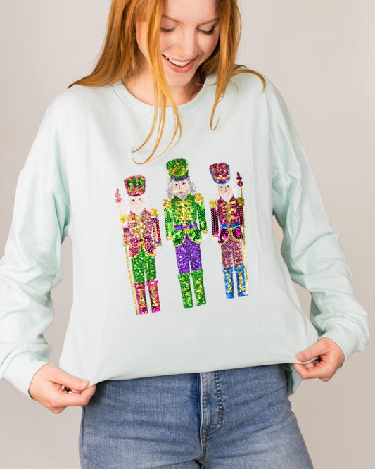 Candy Nutcracker Sequin Sweatshirt