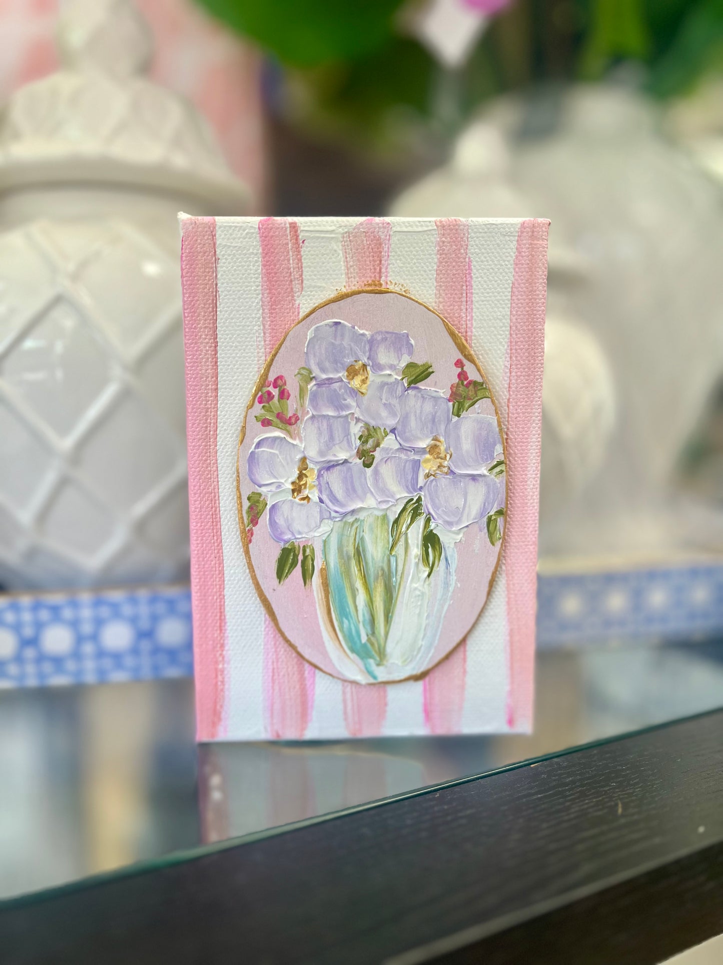 BB Fulton 4x6 Pink & Purple Florals Canvas