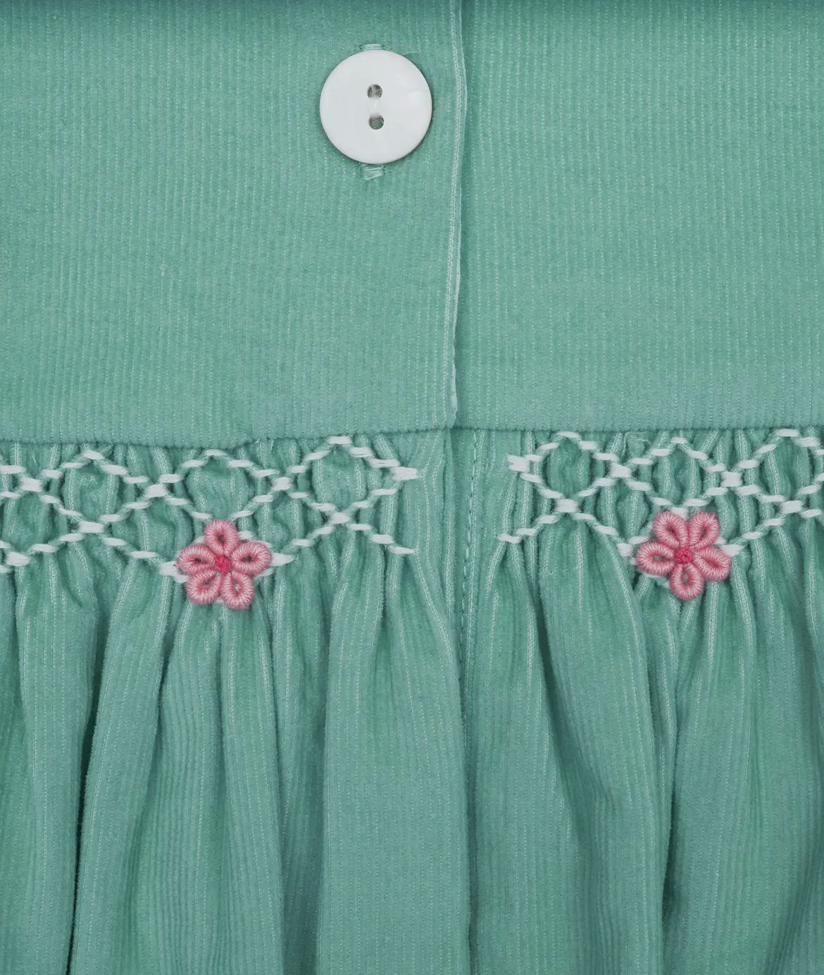 Green Corduroy Dress & Onesie Set