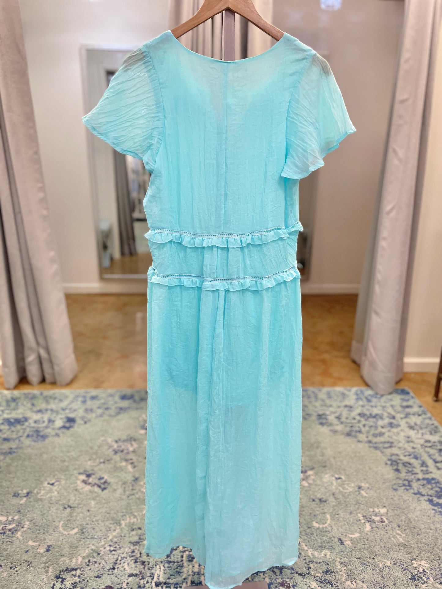 By The Water Aqua Maxi Dress