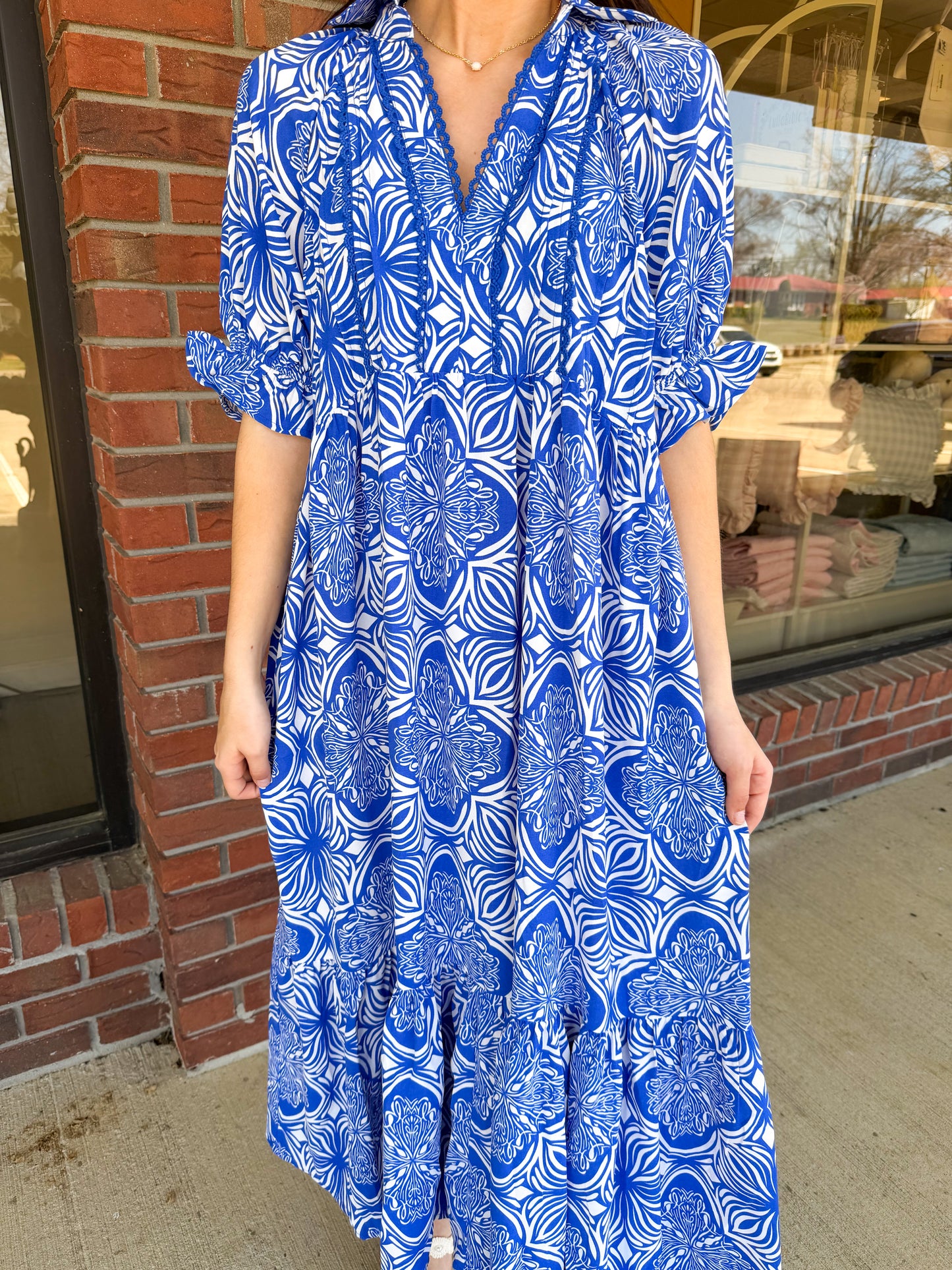 By the Sea Blue Midi Dress