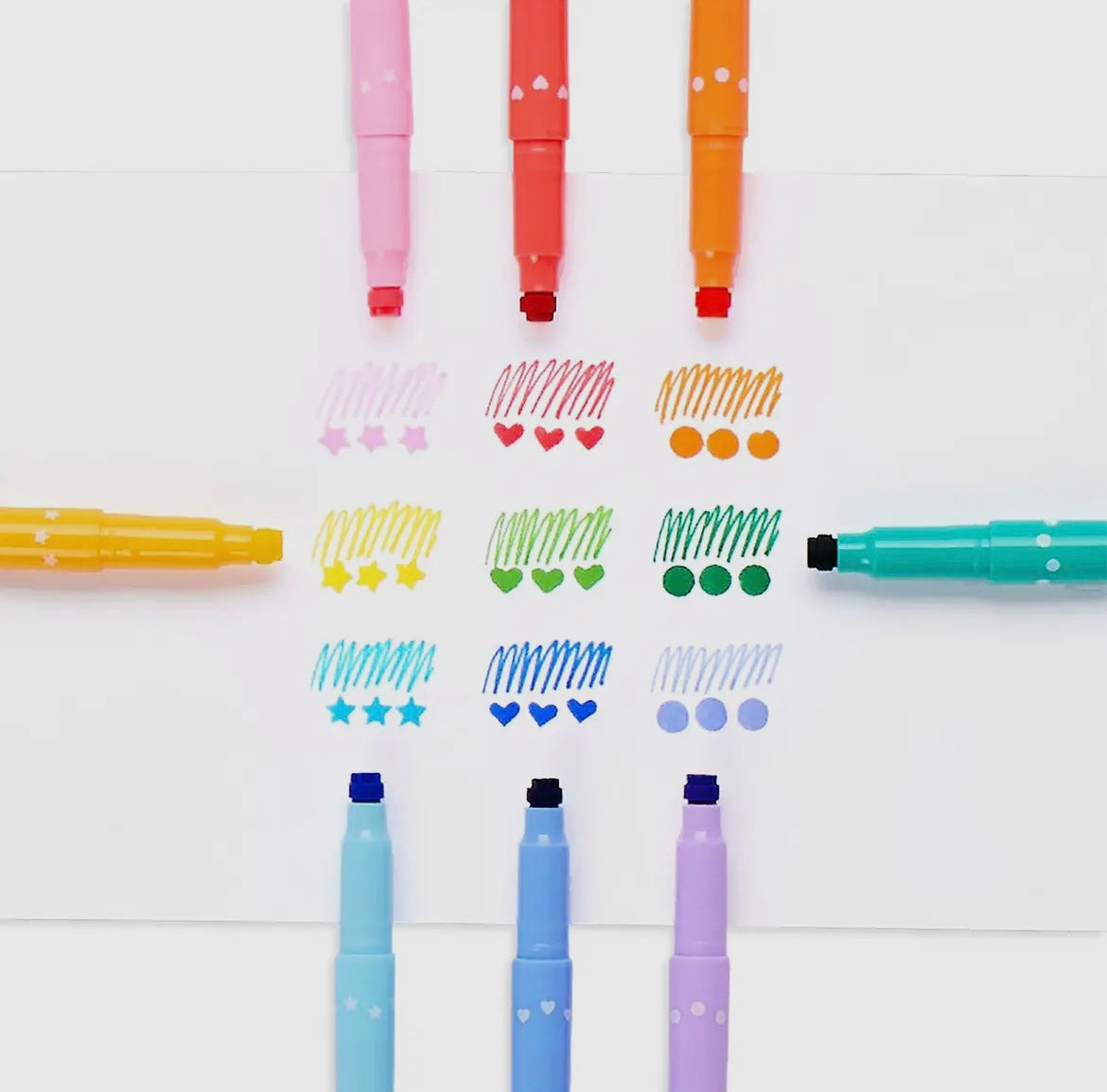 Confetti Stamp Double Ended Markers