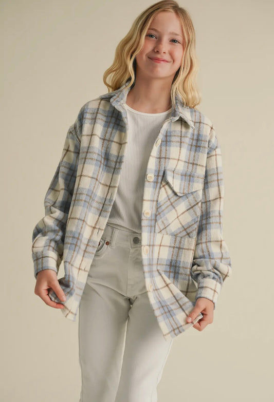 Blue Plaid Shacket