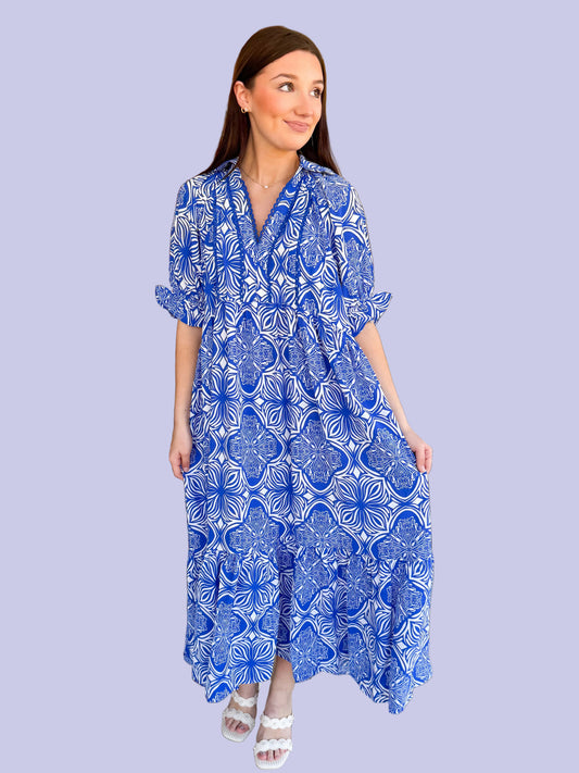 By the Sea Blue Midi Dress