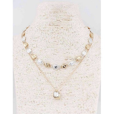 Gold & Silver Layered Charm Necklace