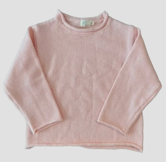 Pink Roll Neck Sweater