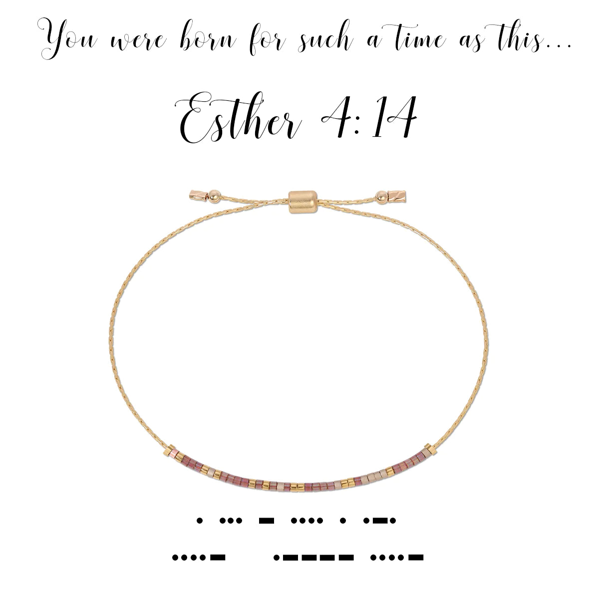 Esther 4:14 Dot & Dash Bracelet