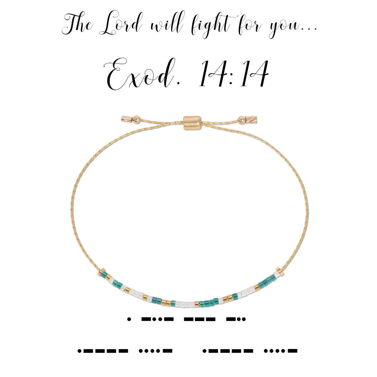 Exodus 14:14 Dot & Dash Bracelet