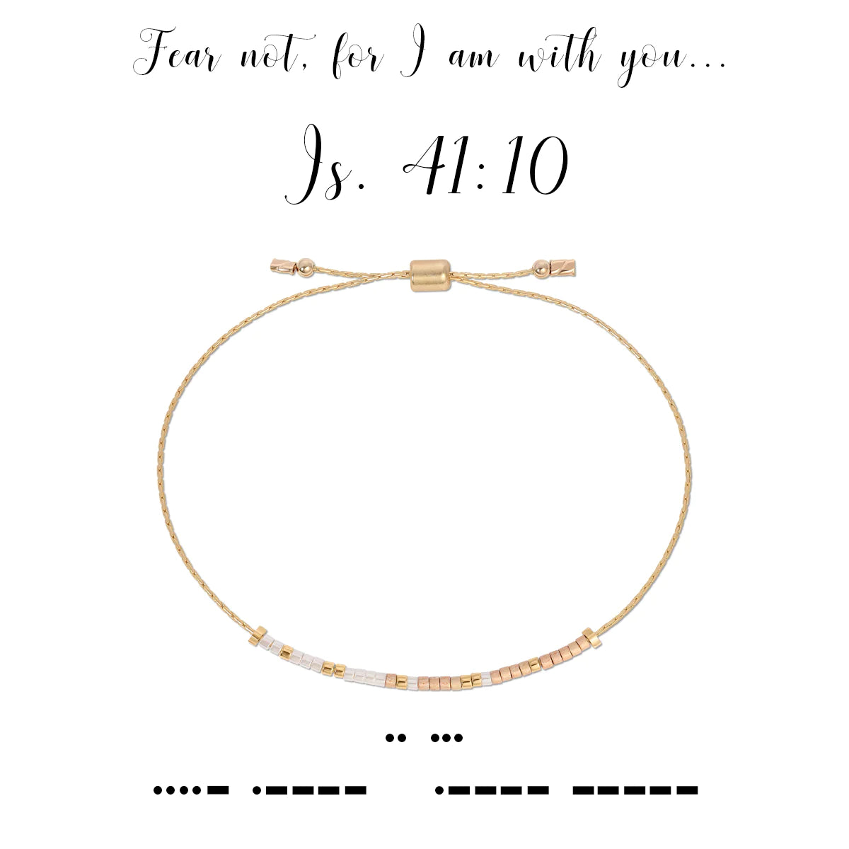 Isaiah 41:10 Dot & Dash Bracelet