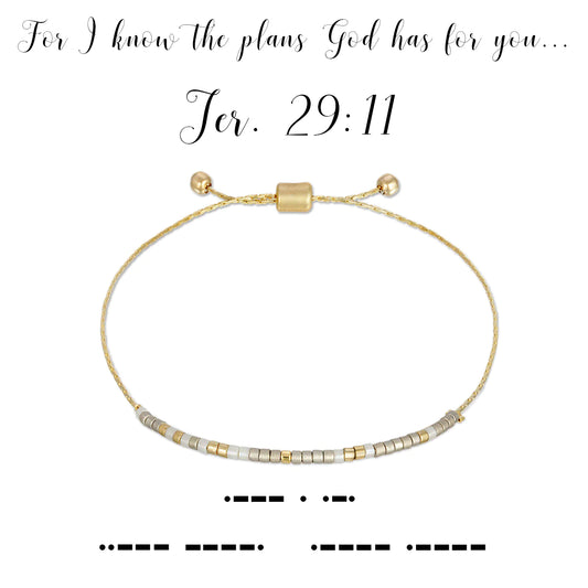 Jeremiah 29:11 Dot & Dash Bracelet