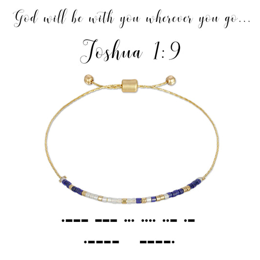Joshua 1:9 Dot & Dash Bracelet
