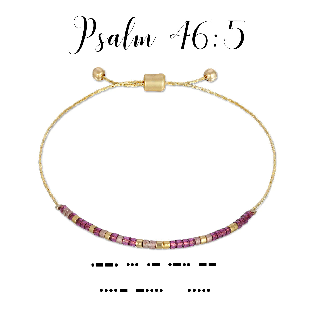 Psalm 46:5 Dot & Dash Bracelet