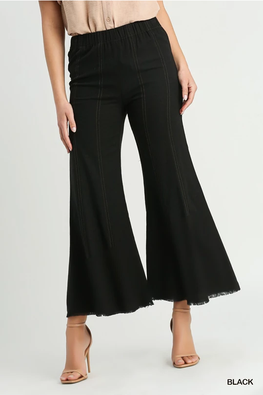 Swing By Black Linen Pants