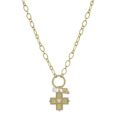 MB - Celine Gold Cross Necklace