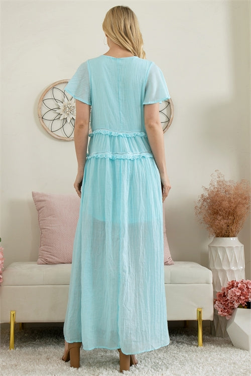 By The Water Aqua Maxi Dress