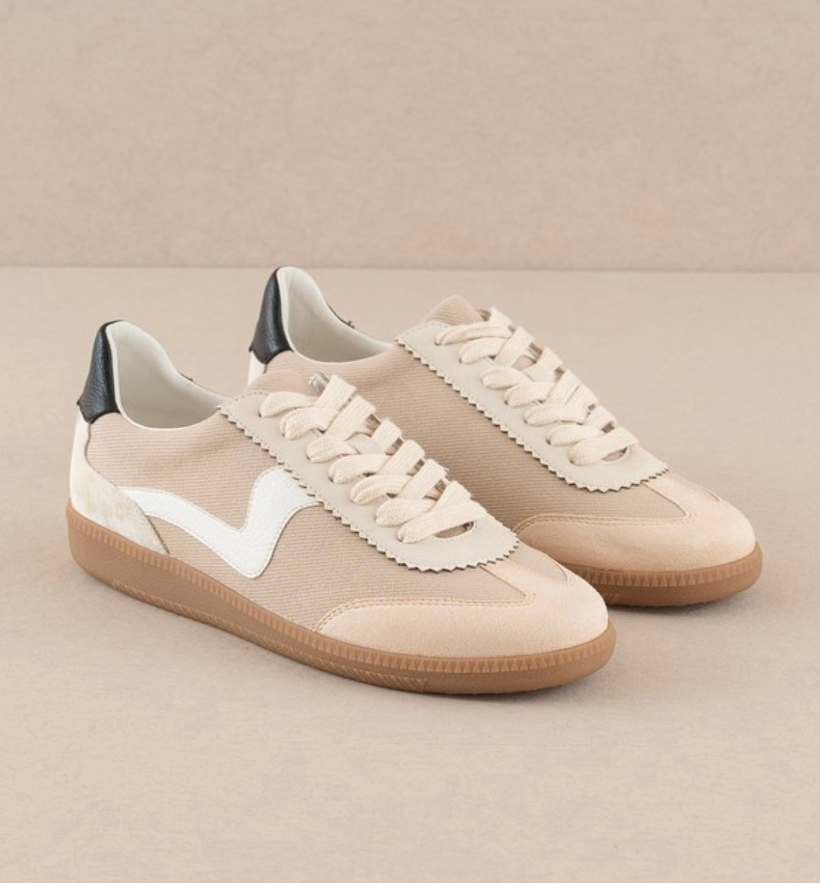 Kyla Neutral Low Top Sneakers