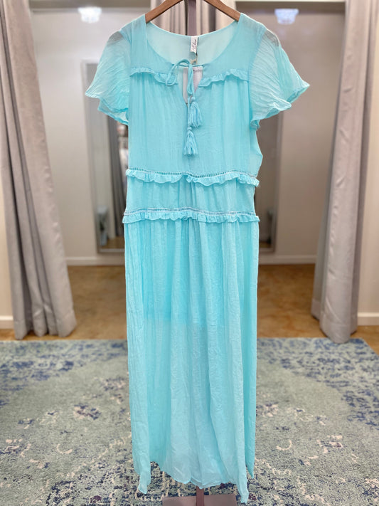 By The Water Aqua Maxi Dress