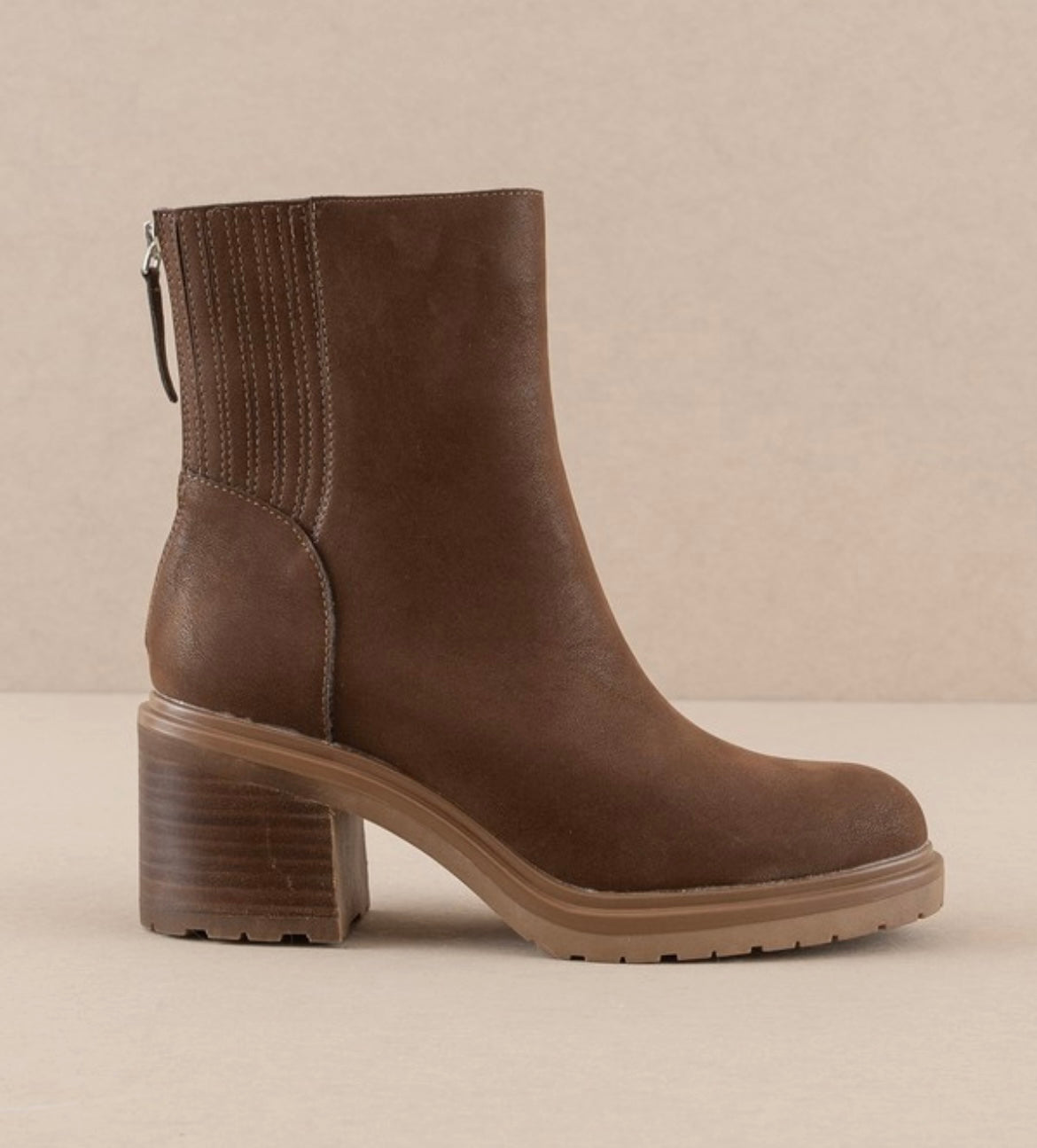 Megan Dark Coffee Lug Boots