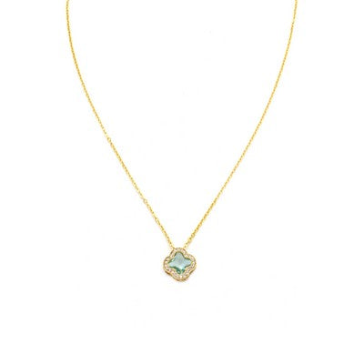 MB- Eliza Aqua Stone Pendant Necklace