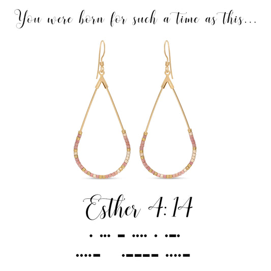 Esther 4:14 Dot & Dash Earrings