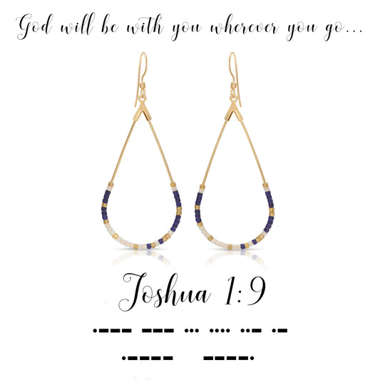 Joshua 1:9 Dot & Dash Earrings