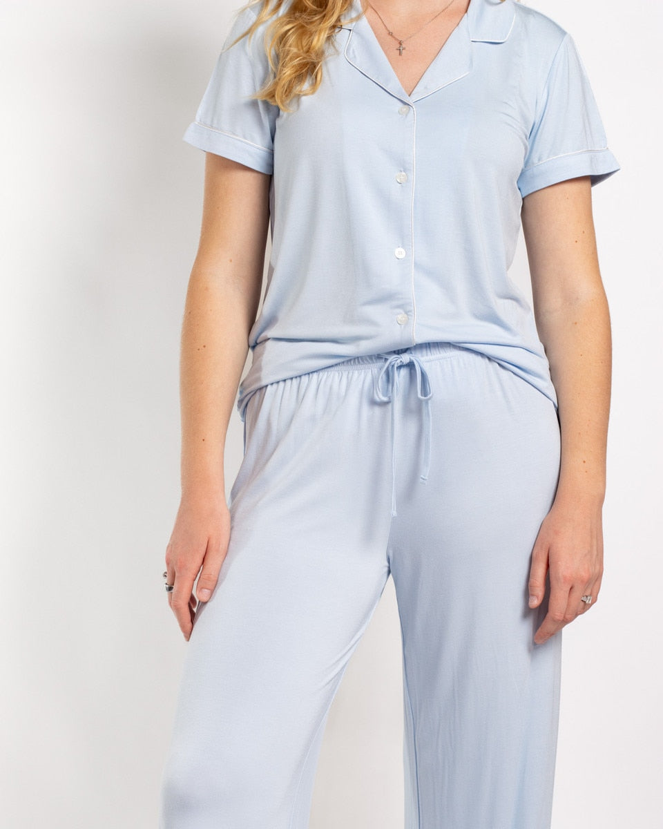 Emily Sky Blue Pajama Top