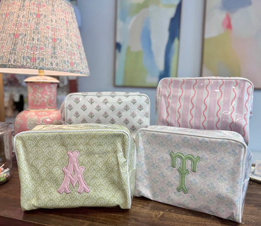 Clear Coated Cosmetic Bag