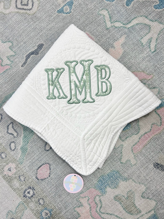 Appliqué Initials Heirloom Quilt