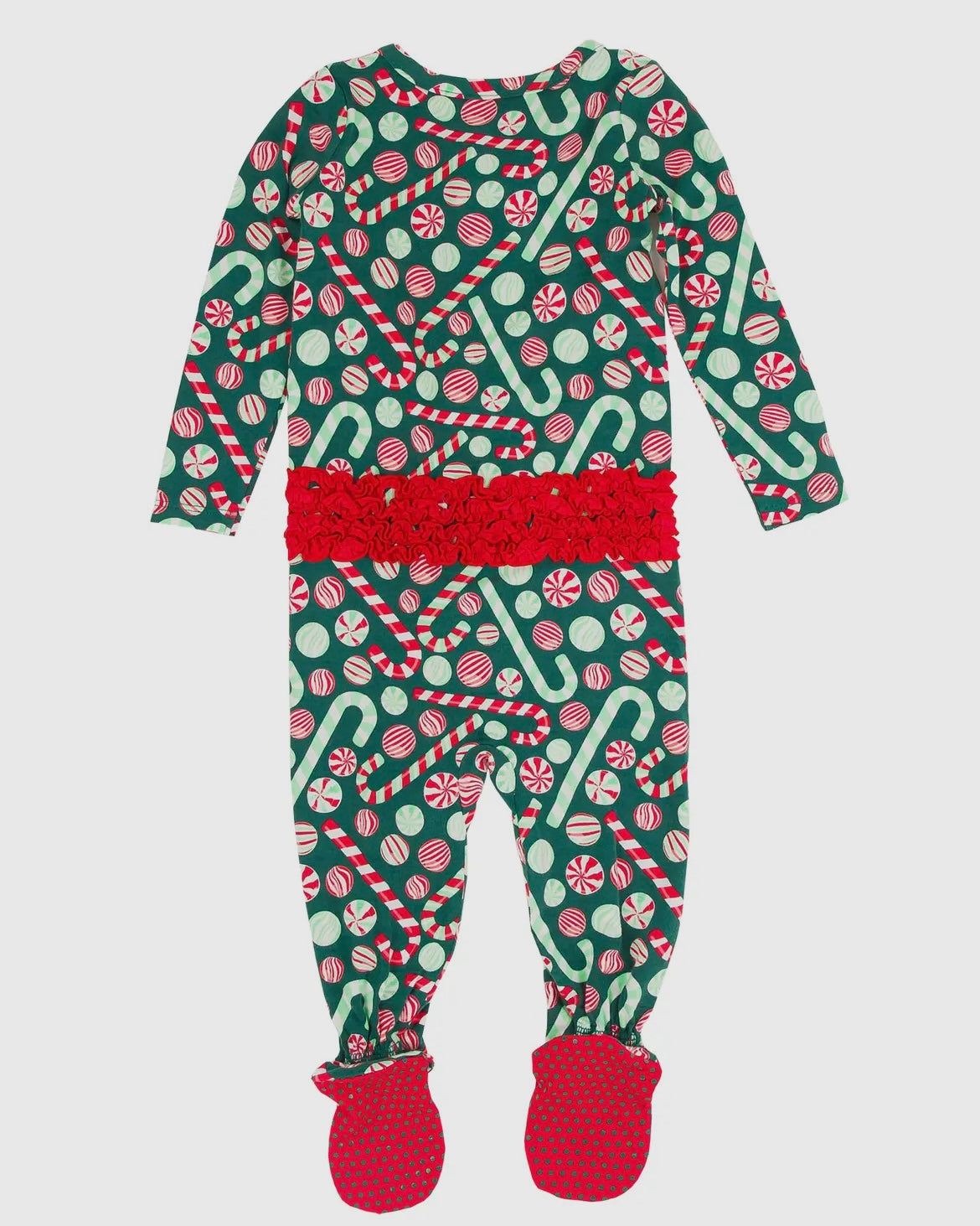 Playful Peppermint Footie Pajamas