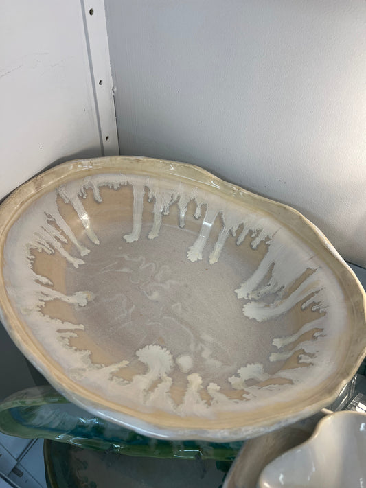 Mockingbird Sand Bar Large Oval Serving Bowl