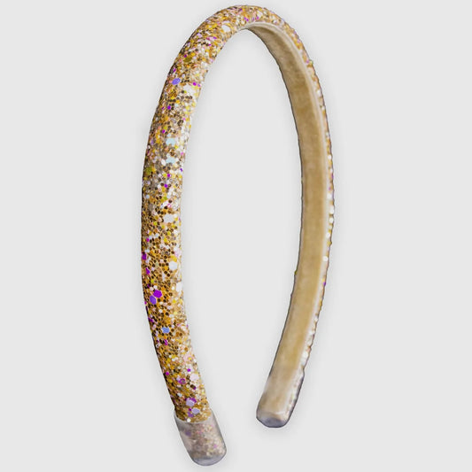 Girl's Gold Thin Glitter Headband